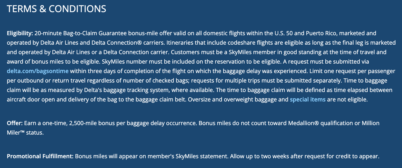 Delta 항공 Bags On Time 보상으로 2,500마일 받기 Fly with Moxie Travel Blog