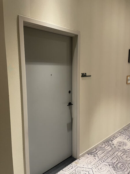 a door with a handle