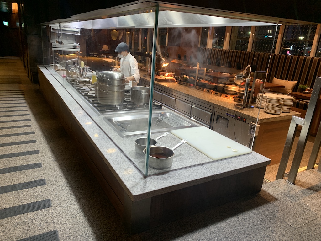 a chef cooking in a restaurant