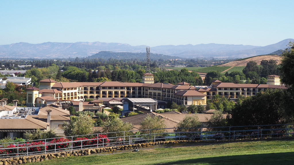 a town with a train track