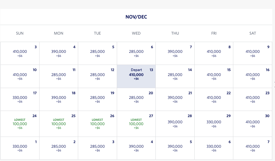 table, calendar