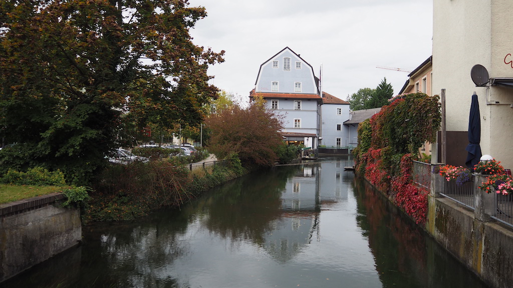 a canal with buildings along it