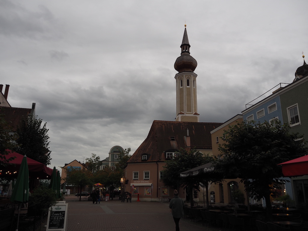 a large building with a tower