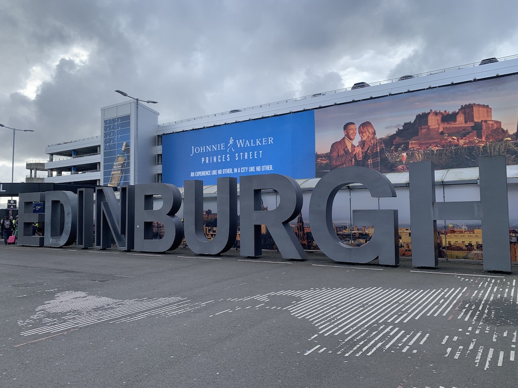 a large sign on a wall