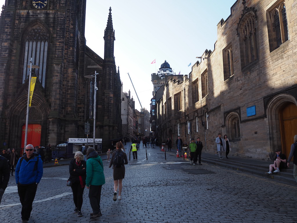 people walking on a street