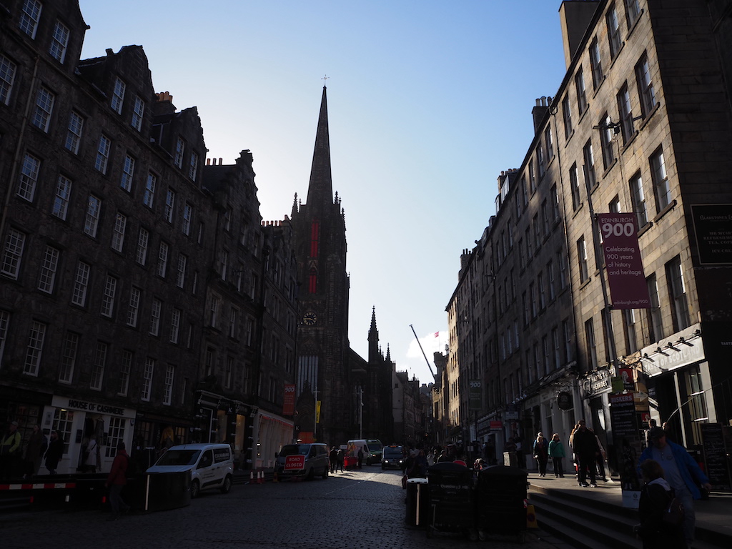 a street with buildings on either side