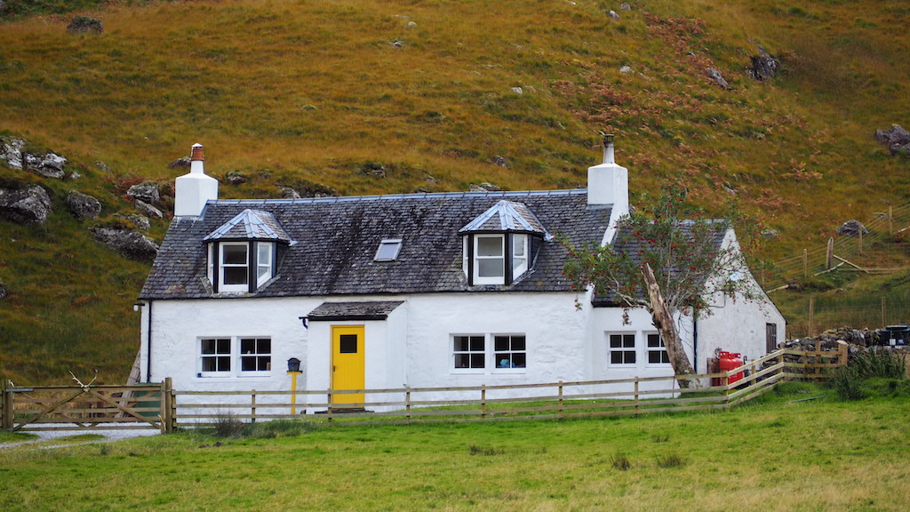 a house with a fence around it