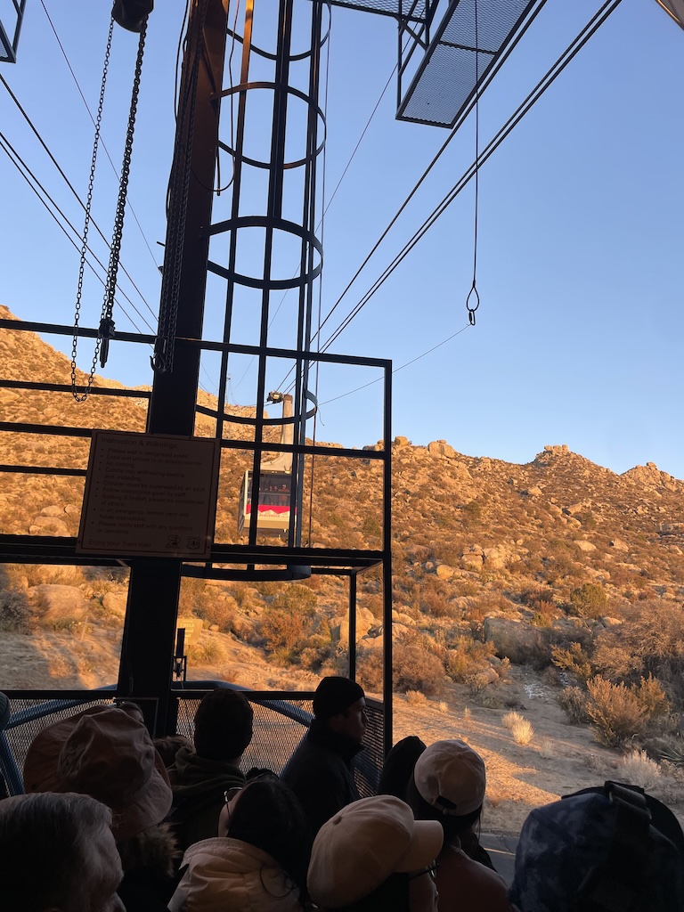 a group of people on a roller coaster