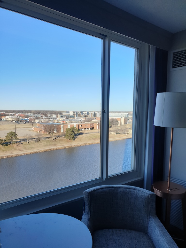 a view of a city from a window