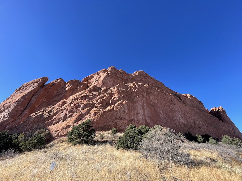 a large red mountain