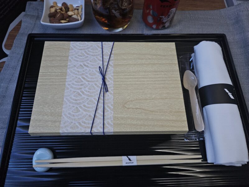 a table with a napkin and fork