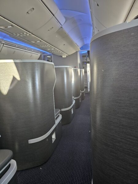 a row of seats in an airplane