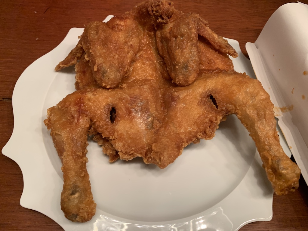 a plate of fried chicken