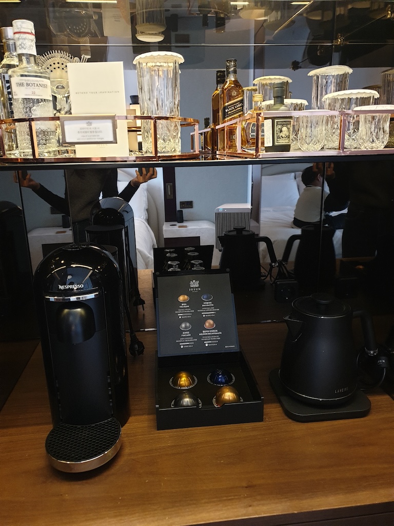 a display of a coffee shop