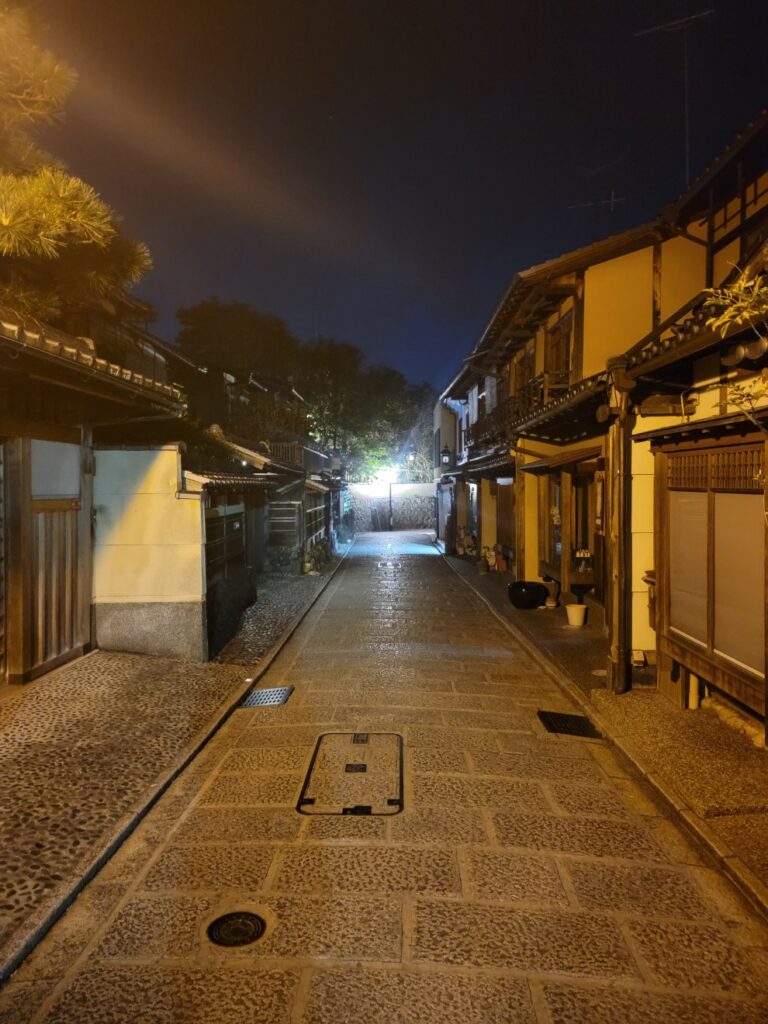 a street with buildings on either side