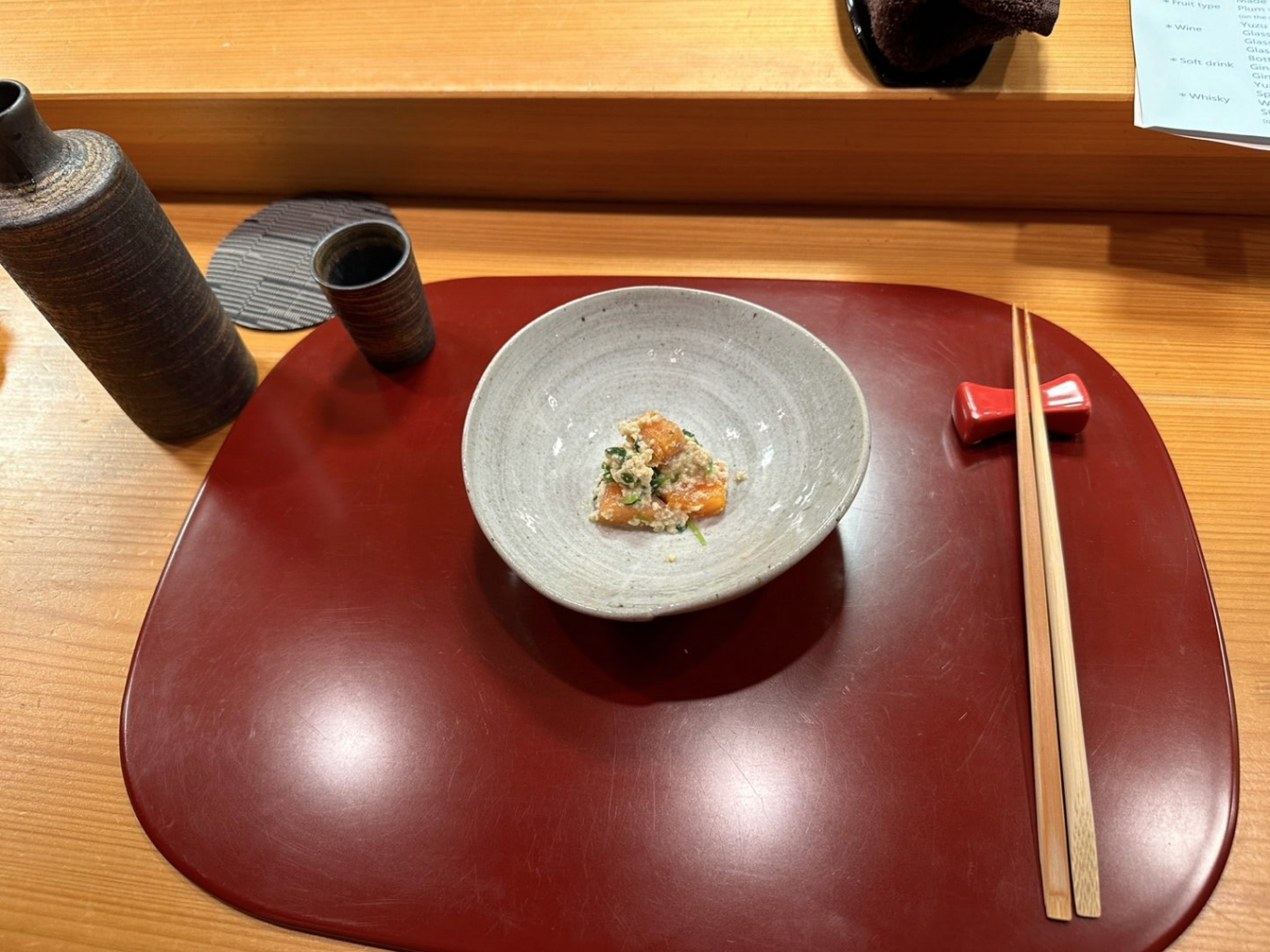 a bowl of food on a table