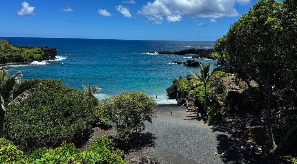 a path leading to a beach