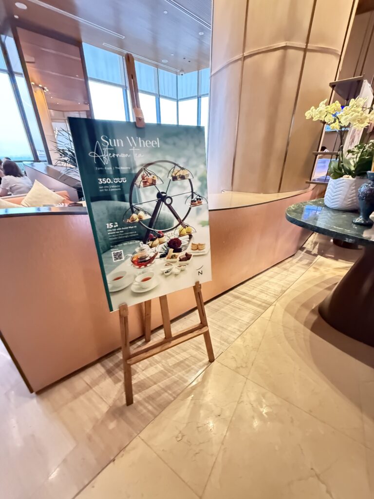 a display of food on a table