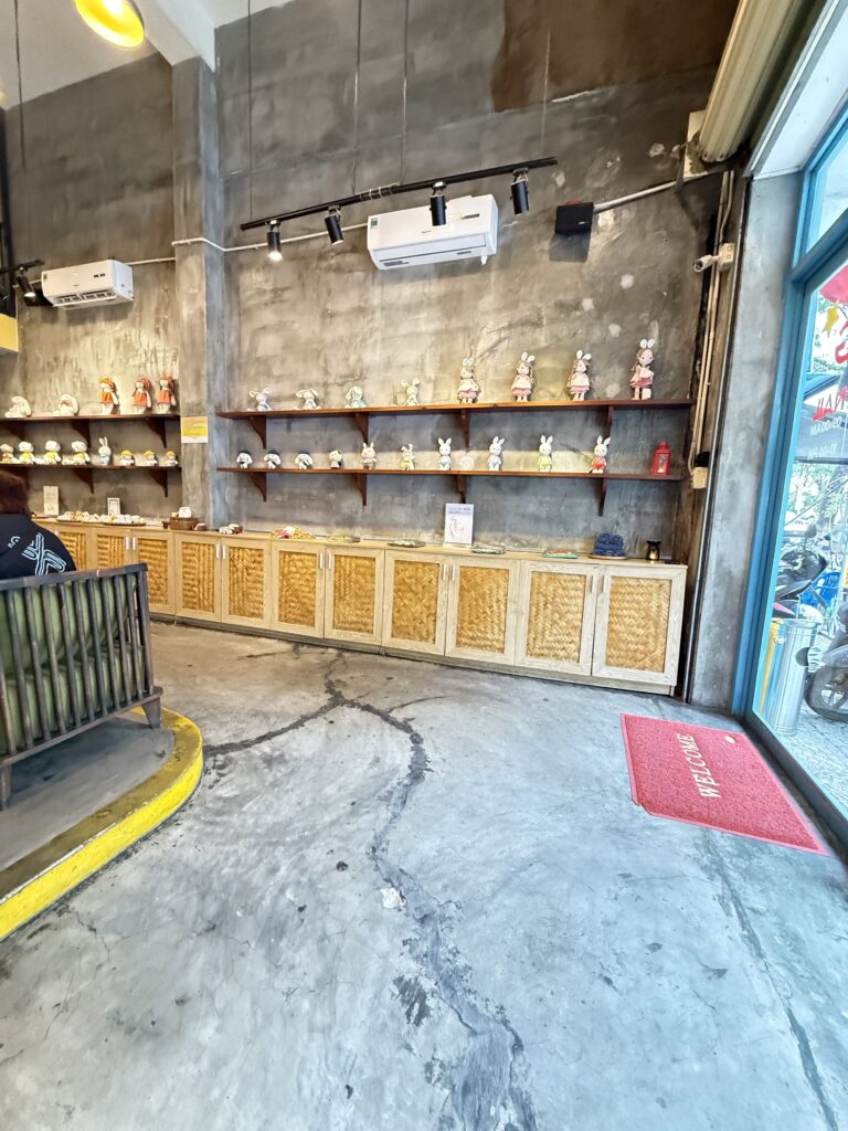 a room with shelves of bottles