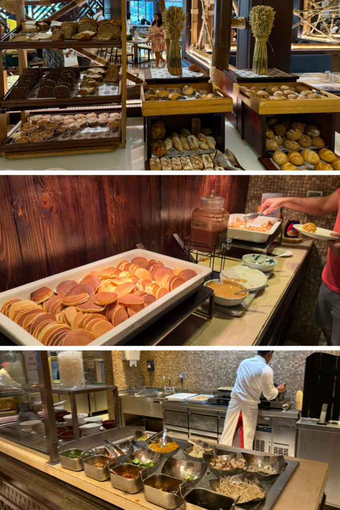 a person making food in a kitchen