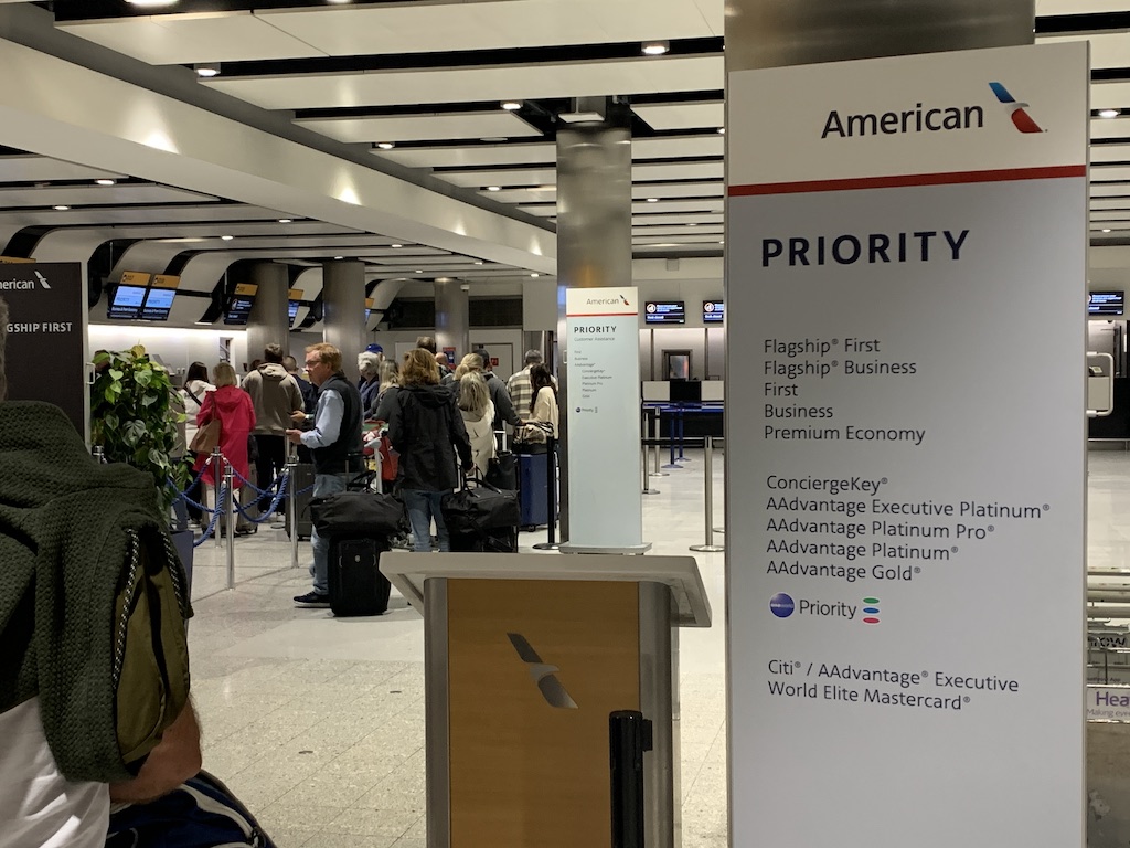 a group of people at an airport