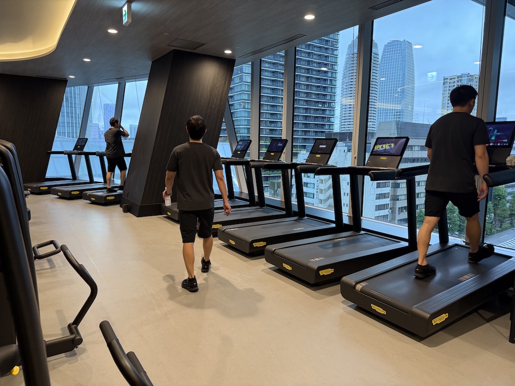 스포츠, 운동기구, 실내, 의류, 운동장비, 러닝머신, 사람, 운동기계, 신발류, 체력, 헬스장, 바닥, 벽