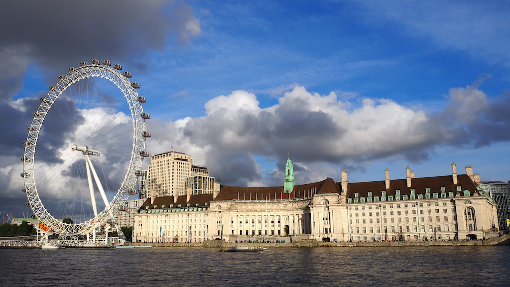 구름, 야외, 하늘, 관광명소, 물, 건물, 관람차, 보트, 시티, 큰, 강, 여행