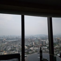 하늘, 건물, 창문, 시티, 내려다 보는, 실내, 야외