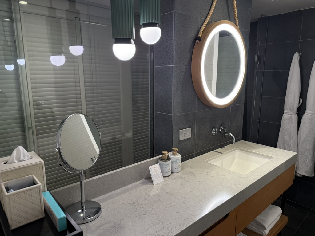 실내, 벽, 배관 설비, 욕실 액세서리, 수도꼭지, 화장실, 싱크대, 샤워실, 배관, 타일, 욕조, 거울, 방, 욕실, 호텔