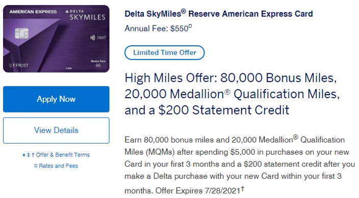 Amex Delta Skymiles 카드 최대 90000 마일리지 사인업 보너스 + $200 크레딧 오퍼 (2021/07/28 종료됨)  – Fly With Moxie Travel Blog